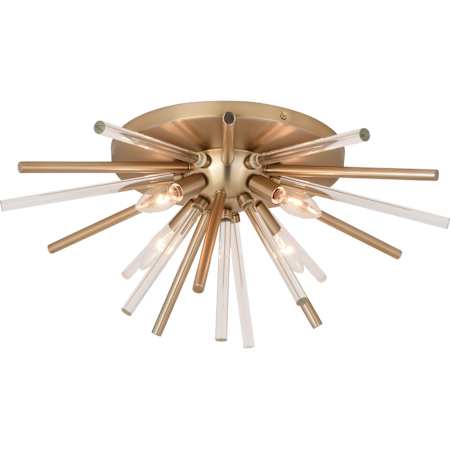 Vaxcel Lighting Aria 4 Light 23" Wide Semi-Flush Ceiling Fixture Natural Brass