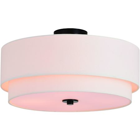 Vaxcel Lighting Burnaby 4 Light 21" Wide Semi-Flush Drum Ceiling Fixture Black