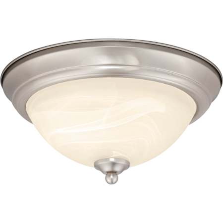 Vaxcel Lighting Stevens 13" Wide LED Flush Mount Bowl Ceiling Fixture with Shade Satin Nickel