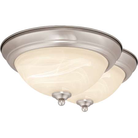 Vaxcel Lighting Stevens 13" Wide LED Flush Mount Bowl Ceiling Fixture Satin Nickel