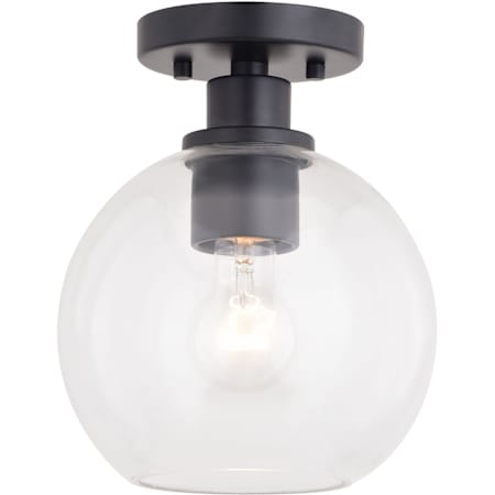 Vaxcel Lighting Marshall 8" Wide Semi-Flush Globe Ceiling Fixture Matte Black