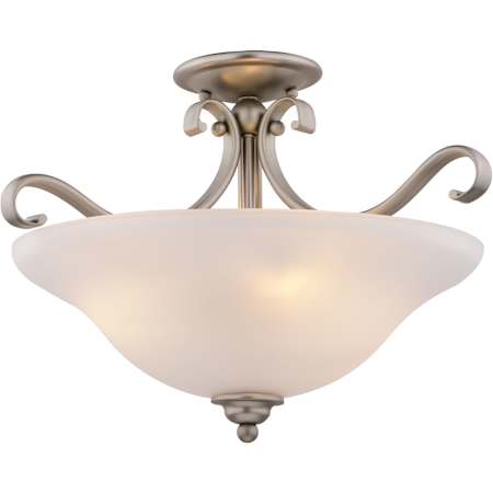 Vaxcel Lighting 3 Light 17" Wide Flush Mount Bowl Ceiling Fixture Brushed Nickel