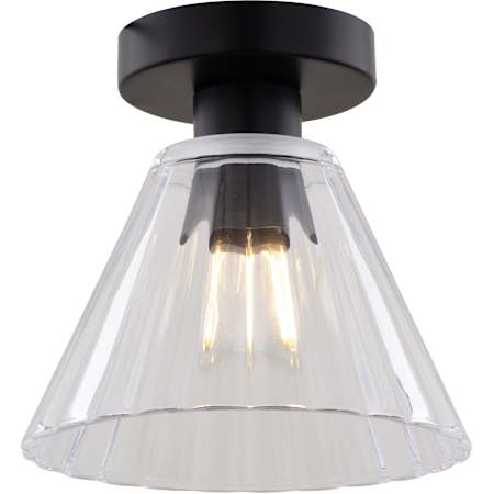 Vaxcel Lighting Dalton 8" Wide Semi-Flush Ceiling Fixture / Converts to Pendant Matte Black