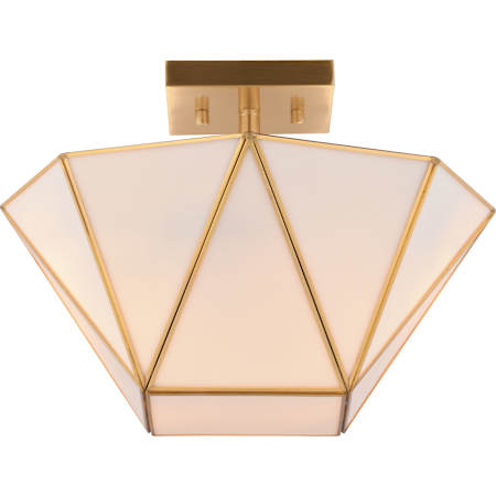 Vaxcel Lighting Burnett 2 Light 14" Wide Semi-Flush Bowl Ceiling Fixture / Converts to Pendant Muted Brass