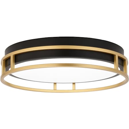 Vaxcel Lighting Northgate 13" Wide LED Flush Mount Drum Ceiling Fixture Matte Black / Satin Gold