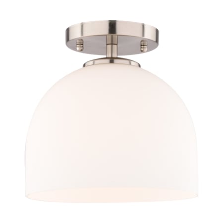 Vaxcel Lighting Shelby 9" Wide LED Semi-Flush Ceiling Fixture Satin Nickel