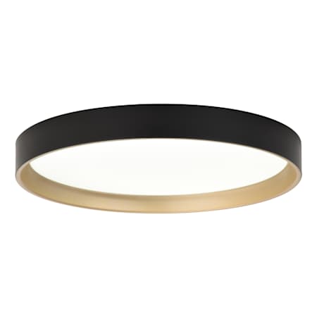 Vaxcel Lighting Darien 12" Wide Flush Mount Ceiling Fixture Black and Gold