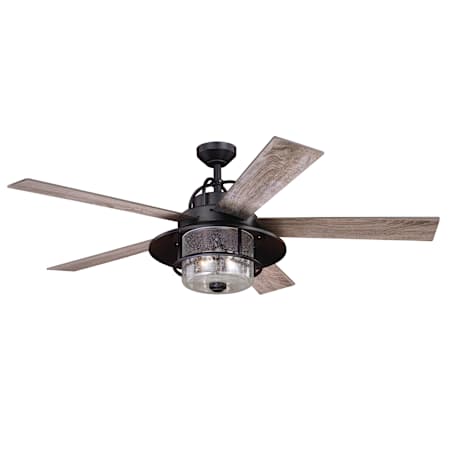 Vaxcel Lighting Charleston 56" 5 Blade Indoor Ceiling Fan with A Glass Shade New Bronze