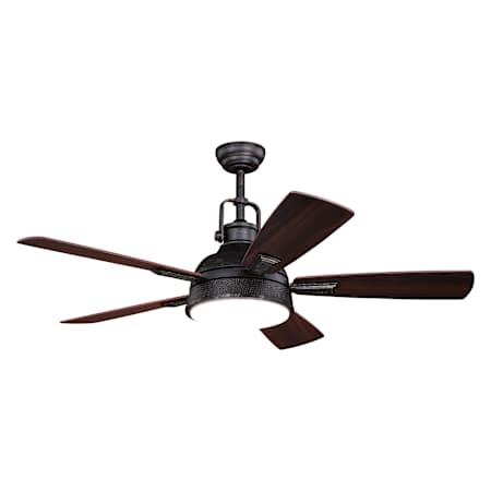 Vaxcel Lighting Walton 52" 5 Blade Indoor Ceiling Fan with A Glass Shade Gold Stone
