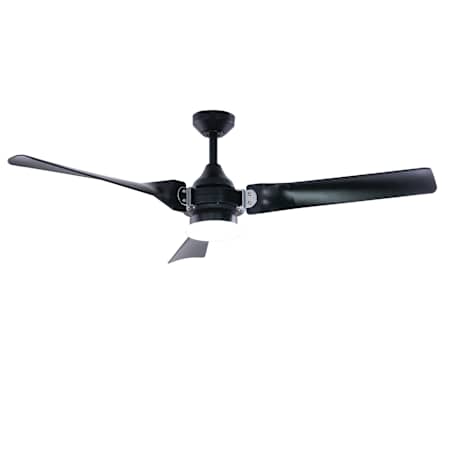 Vaxcel Lighting Austin 52" 3 Blade LED Outdoor Ceiling Fan with Remote Control Black and Chrome