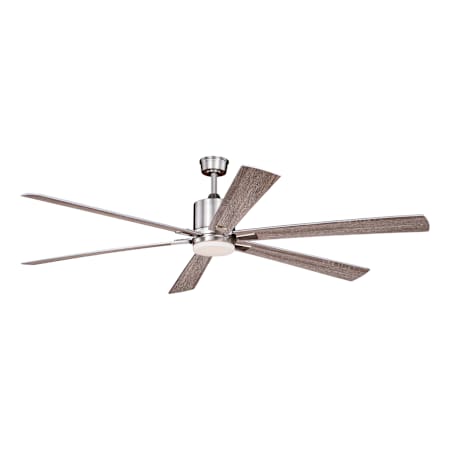 Vaxcel Lighting Wheelock 72" 6 Blade Indoor Ceiling Fan with Remote Control Satin Nickel / Driftwood / Black