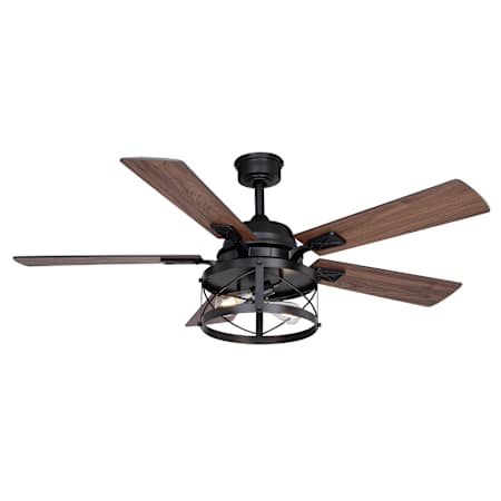 Vaxcel Lighting Elburn 52" 5 Blade LED Indoor Ceiling Fan with Remote Control Black