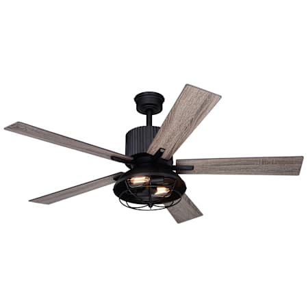 Vaxcel Lighting Elkhart 52" 5 Blade Indoor 3000K LED Ceiling Fan Black