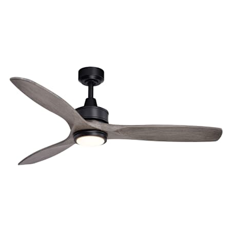 Vaxcel Lighting Curtiss 52" 3 Blade Indoor / Outdoor 3000K LED Ceiling Fan with Washed Gray Fan Blades Black
