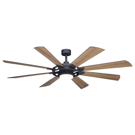 Vaxcel Lighting Burlington 68" 8 Blade Indoor / Outdoor Switchable White LED Ceiling Fan Slate Gray