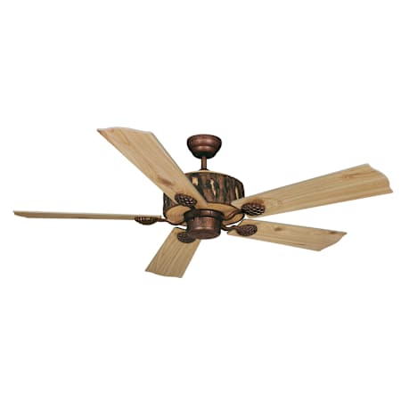 Vaxcel Lighting Log Cabin 52" 5 Blade Indoor Ceiling Fan - Blades Included Weathered Patina