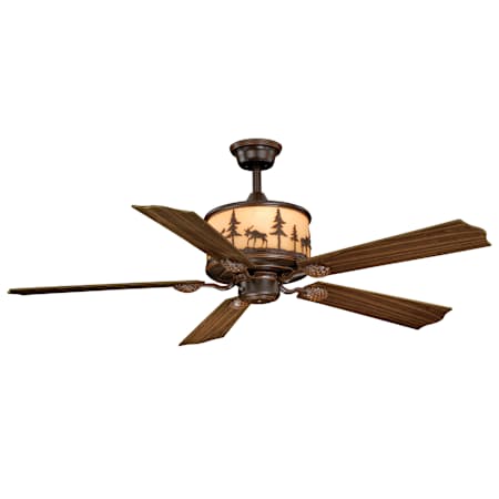 Vaxcel Lighting Yellowstone 56" 5 Blade Indoor Ceiling Fan - Remote Control and Fan Blades Included Burnished Bronze