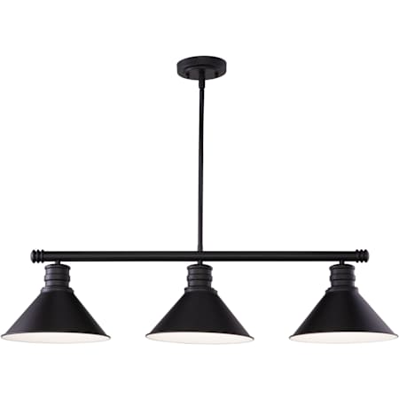 Vaxcel Lighting Akron 3 Light 36" Wide Linear Chandelier Oil Rubbed Bronze