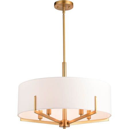 Vaxcel Lighting Surrey 5 Light 22" Wide Drum Chandelier Natural Brass
