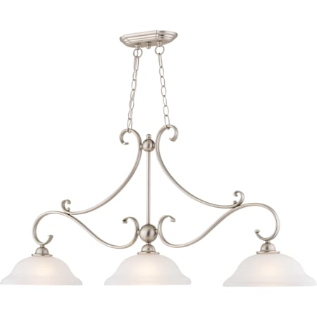 Vaxcel Lighting Monrovia 3 Light 44" Wide LED Antler Chandelier Brushed Nickel