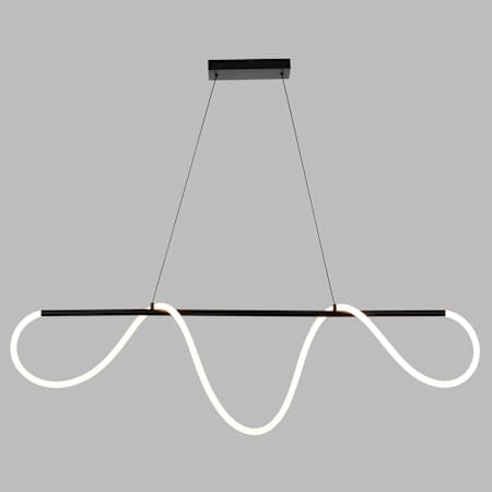 Vaxcel Lighting 58" Wide LED Linear Chandelier Matte Black