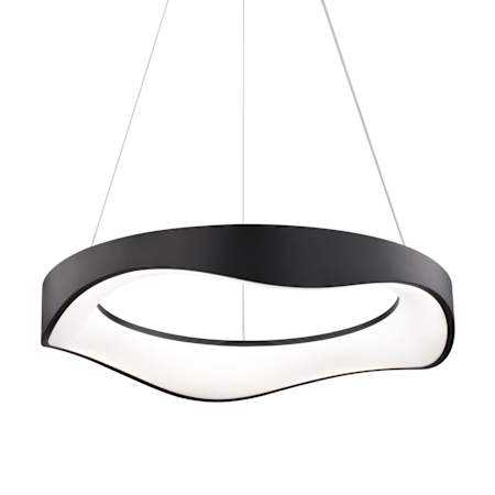 Vaxcel Lighting Bowen 21" Wide LED Abstract Ring Chandelier Textured Black