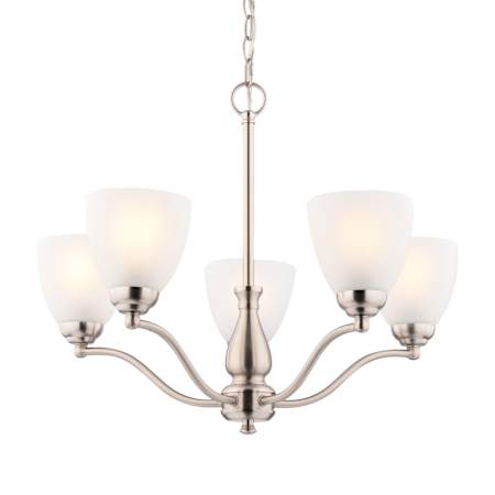 Vaxcel Lighting Bellwood 5 Light 25" Wide Chandelier Satin Nickel