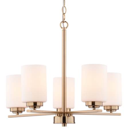 Vaxcel Lighting Park Ridge 5 Light 21" Wide LED Chandelier Champagne Gold