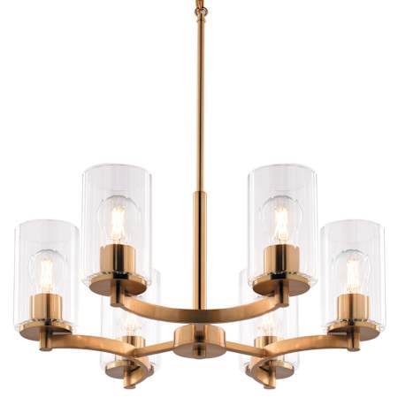 Vaxcel Lighting Maple Valley 6 Light 22" Wide LED Chandelier Champagne Gold