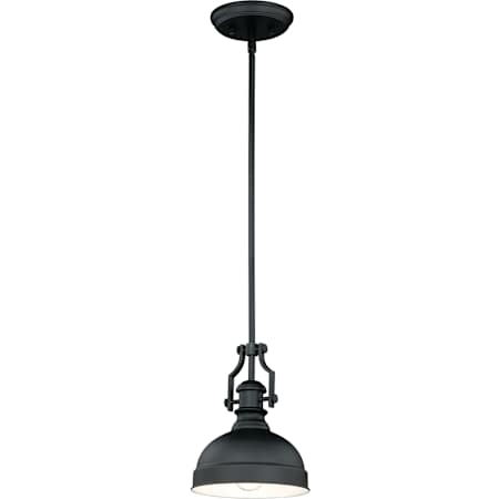 Vaxcel Lighting Keenan 8" Wide Pendant with Black Metal Shade Oil Rubbed Bronze