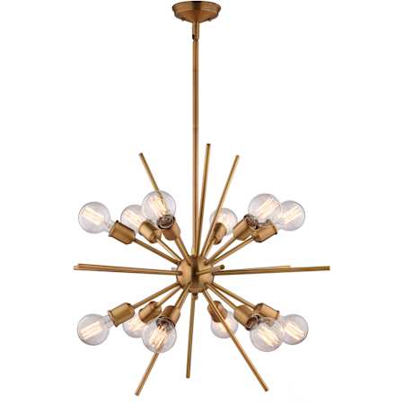 Vaxcel Lighting Estelle 12 Light 28" Wide Multi Light Pendant Natural Brass