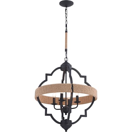 Vaxcel Lighting Beaumont 4 Light 20" Wide Pendant Textured Gray
