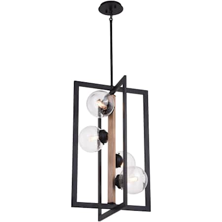 Vaxcel Lighting Bridgeview 4 Light 16" Wide Multi Light Pendant Oil Rubbed Bronze / Light Walnut