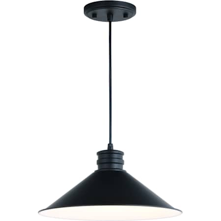 Vaxcel Lighting Akron 12" Wide Pendant Oil Rubbed Bronze / Matte White