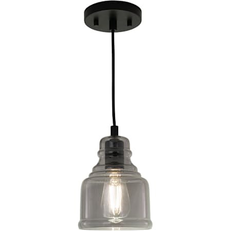 Vaxcel Lighting Millie 6" Wide Mini Pendant with Shade Matte Black