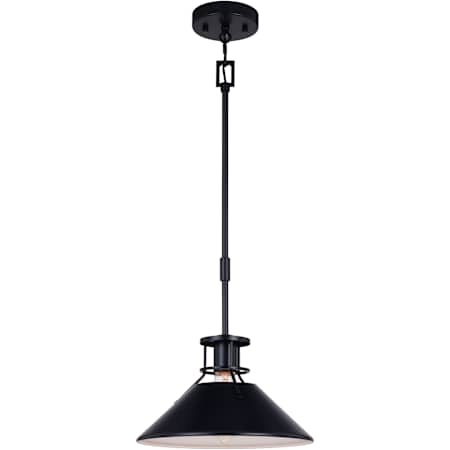 Vaxcel Lighting Canton 12" Wide Pendant Black / Matte White