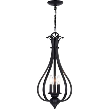 Vaxcel Lighting Monrovia 3 Light 11" Wide Taper Candle Pendant Oil Rubbed Bronze