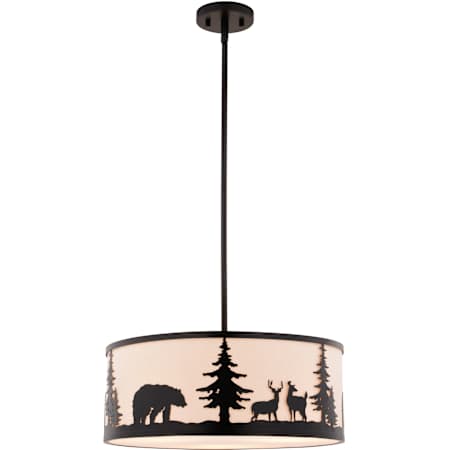 Vaxcel Lighting 3 Light 18" Wide Suspension Pendant Bronze