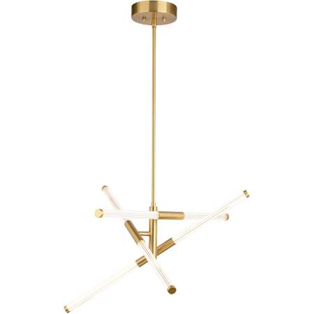 Vaxcel Lighting 3 Light 27" Wide LED Suspension Pendant Muted Brass