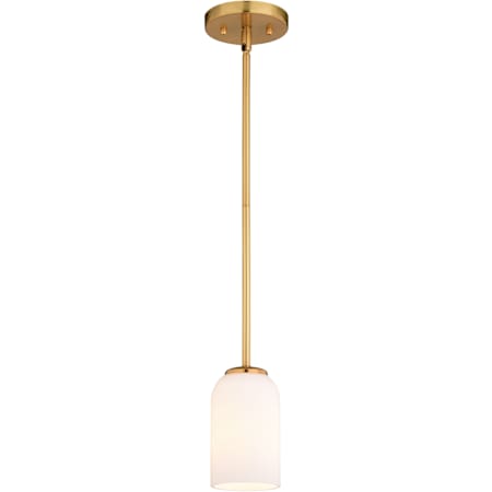 Vaxcel Lighting 6" Wide Suspension Mini Pendant Natural Brass