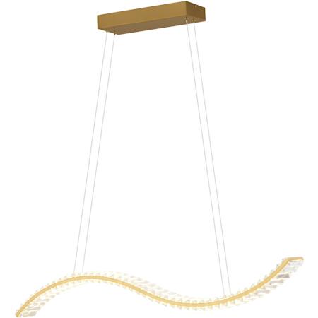 Vaxcel Lighting 38" Wide LED Linear Chandelier Gilded Brass