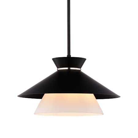 Vaxcel Lighting Loomis 15" Wide Pendant Matte Black