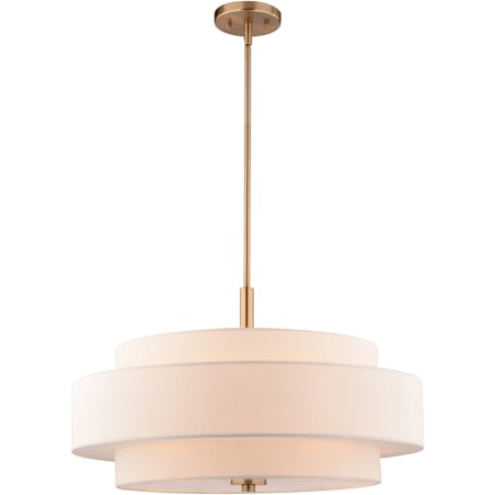 Vaxcel Lighting Brentwood 5 Light 24" Wide LED Pendant Sunset Gold