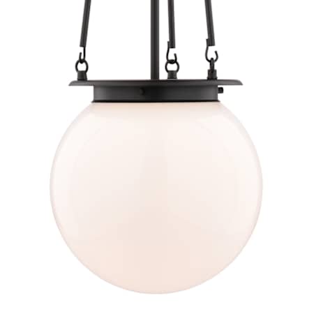 Vaxcel Lighting Kent 12" Wide Pendant with Frosted Glass Shade Matte Black