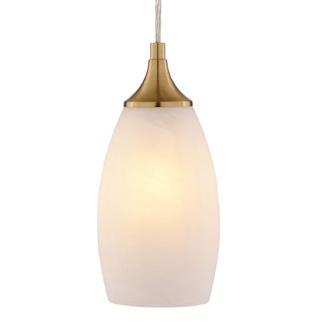 Vaxcel Lighting Milano 5" Wide Mini Pendant with Frosted Glass Shade Muted Brass