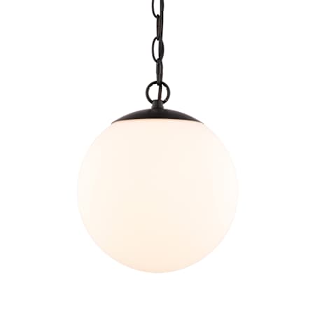 Vaxcel Lighting Linden 10" Wide LED Mini Pendant with Frosted Glass Shade Matte Black