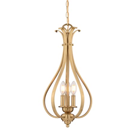 Vaxcel Lighting Monrovia 3 Light 11" Wide LED Taper Candle Pendant Muted Brass