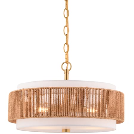 Vaxcel Lighting Abbotsford 2 Light 16" Wide LED Pendant Muted Brass