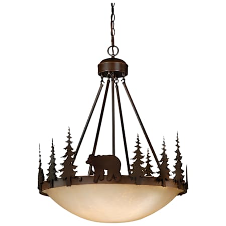 Vaxcel Lighting Bozeman 4 Light 24" Wide LED Multi Light Pendant Burnished Bronze
