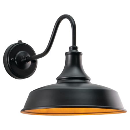 Vaxcel Lighting Dorado Single Light 11-1/2" Tall Outdoor Wall Sconce Dark Bronze, Inner Light Gold